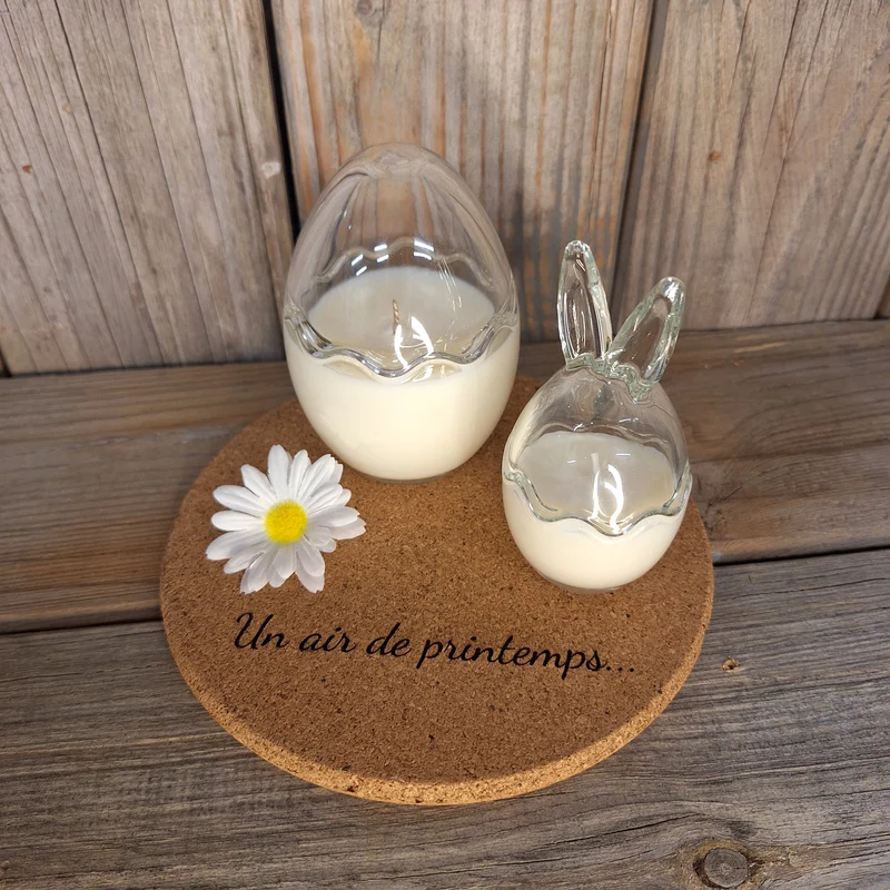 Centre de table bougie personnalisable