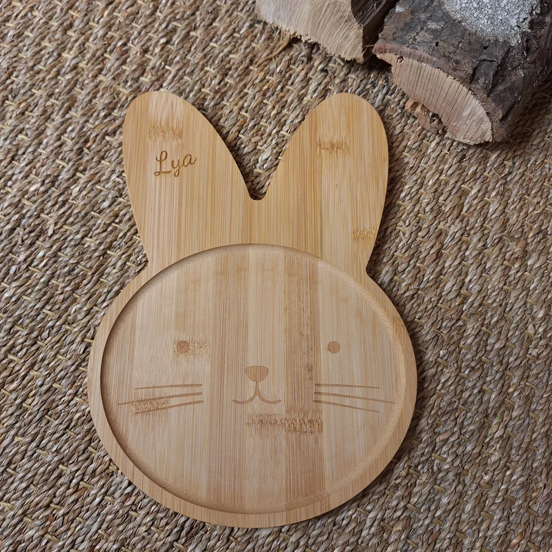 Plateau en forme de lapin personnalisable