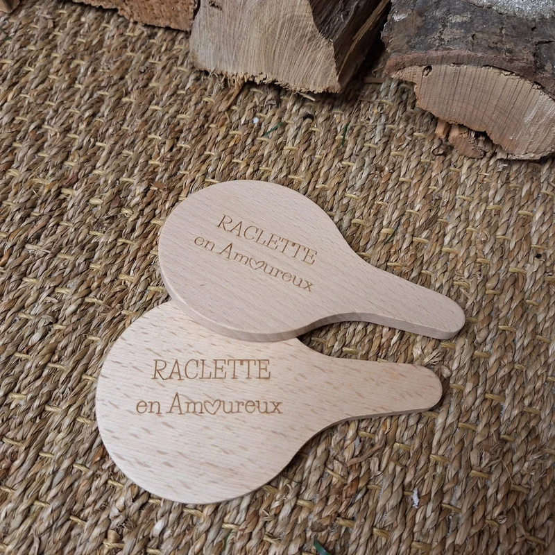2 reposes poêlons "Raclette en Amoureux"