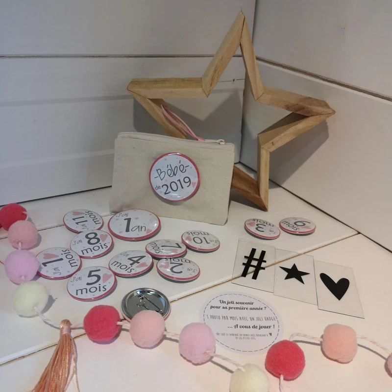 Coffret badge naissance