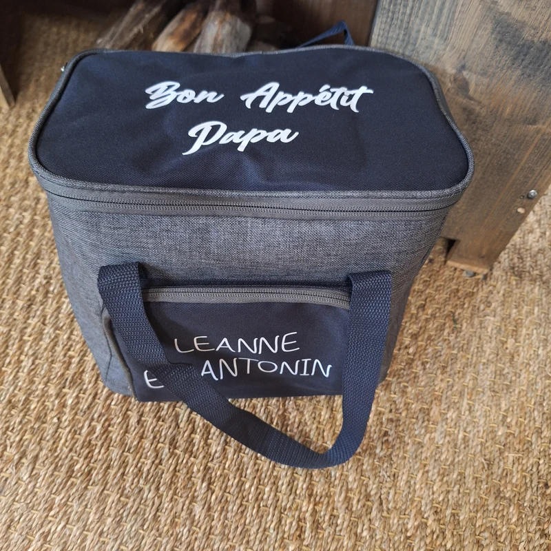 Sac isotherme bleu marine personnalisable