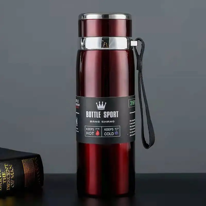 Gourde isotherme bordeaux