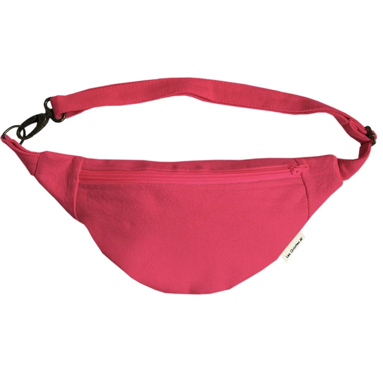 Sac banane rose grenadine mariage / st Valentin