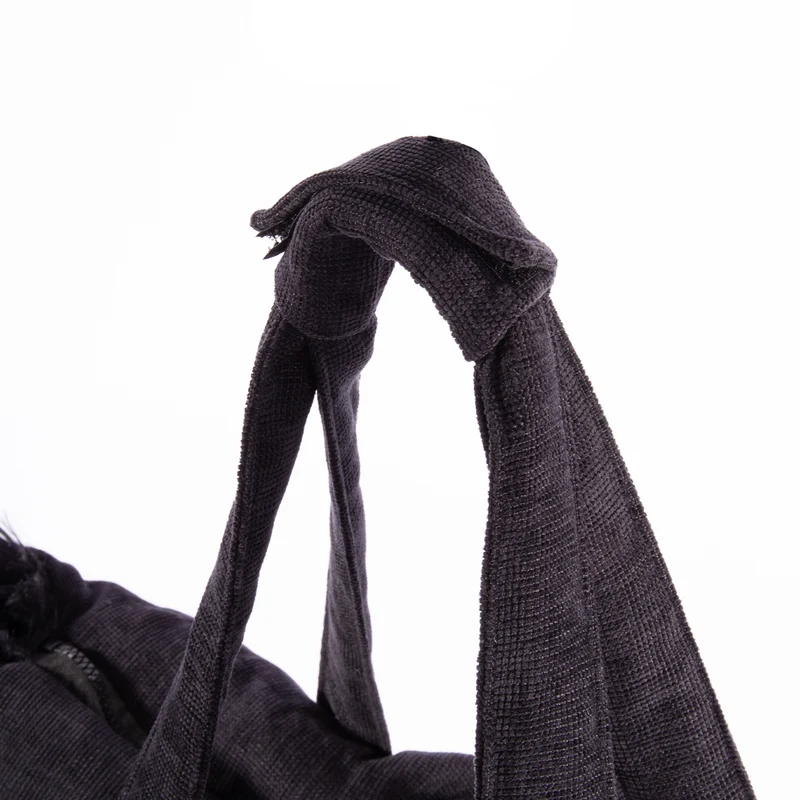 Sac couchette Toudoudou velours noir chiens - Martin sellier