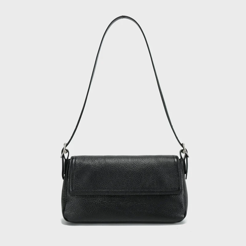 Sac Baguette Cuir de Veau – Sac à Main Femme Rabat Chic