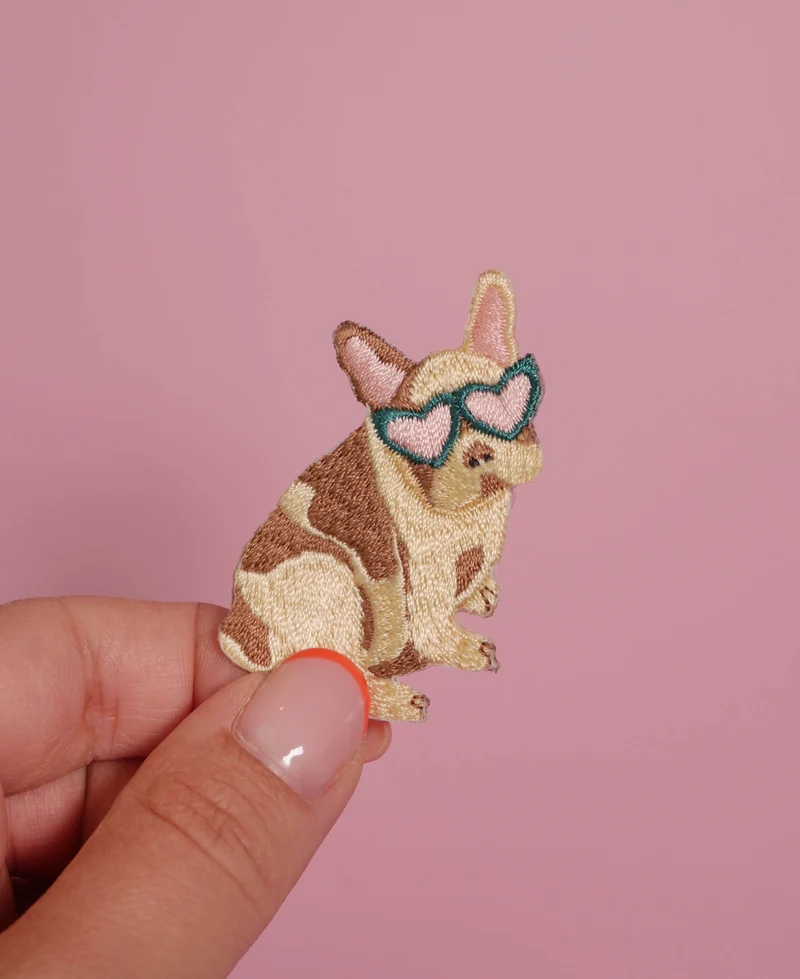 Patch thermocollant vêtements - Bouledogue - Malicieuse