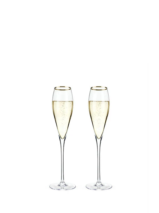 Ensemble de 2 flûtes à Champagne doré - Viski