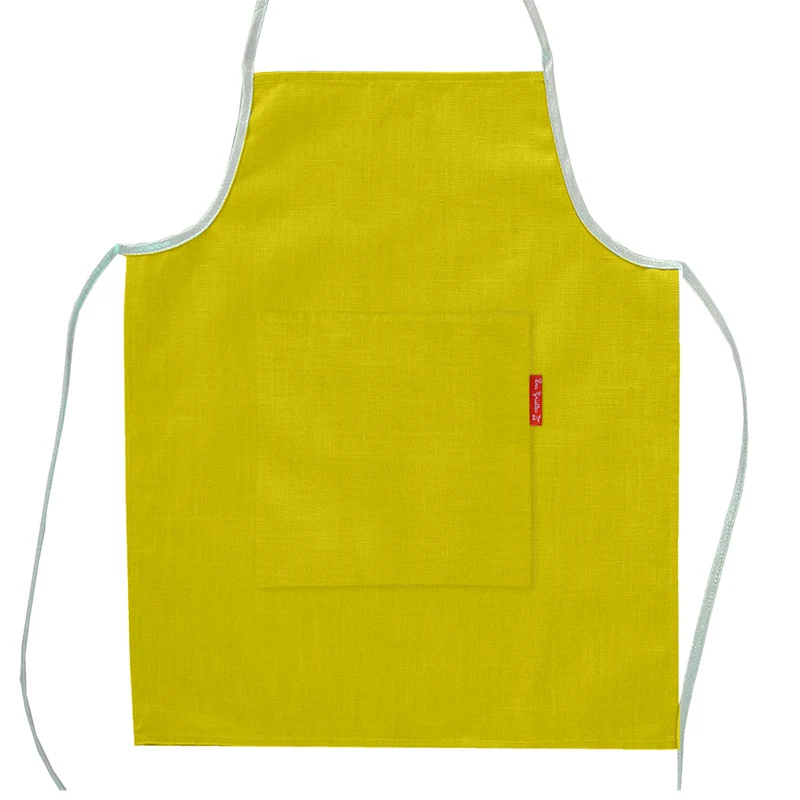 Tablier enfant personnalisé Jaune Lin enduit