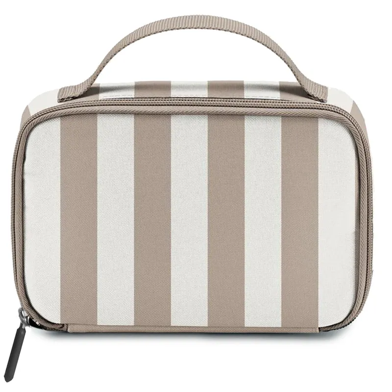 Sac isotherme Petit modèle Cadeau Mariage personnalisé Rayures crèmes