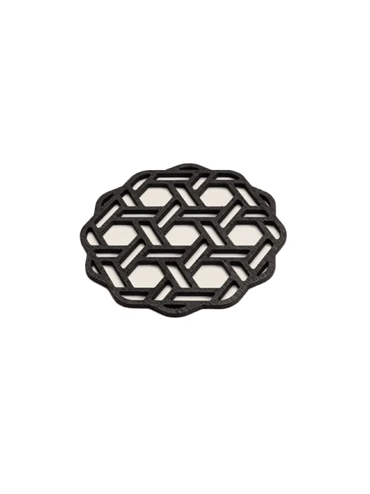 Ensemble de 2 sous-verres en noyer noir - Maison Milan