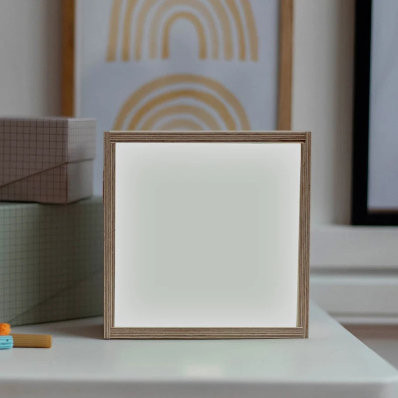 Veilleuse Cadeau Baptême personnalisé Gris ciment