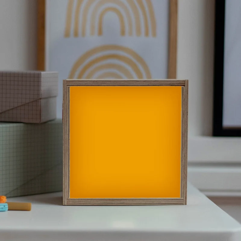 Veilleuse Cadeau Enfant personnalisé Jaune moutarde