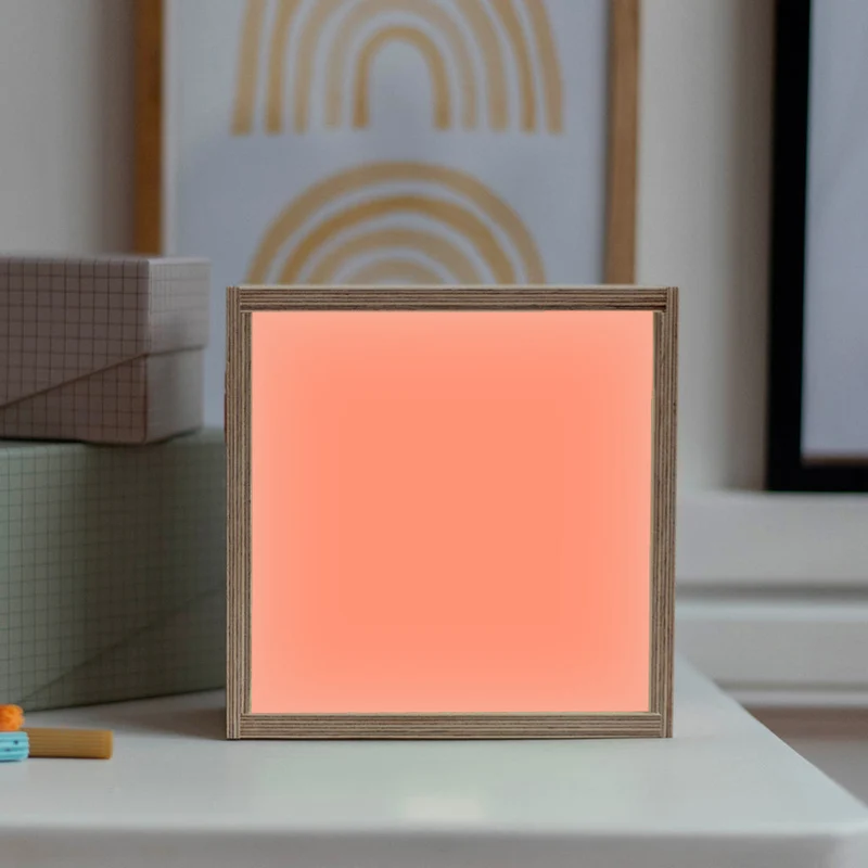 Veilleuse Cadeau Enfant personnalisé Rose corail