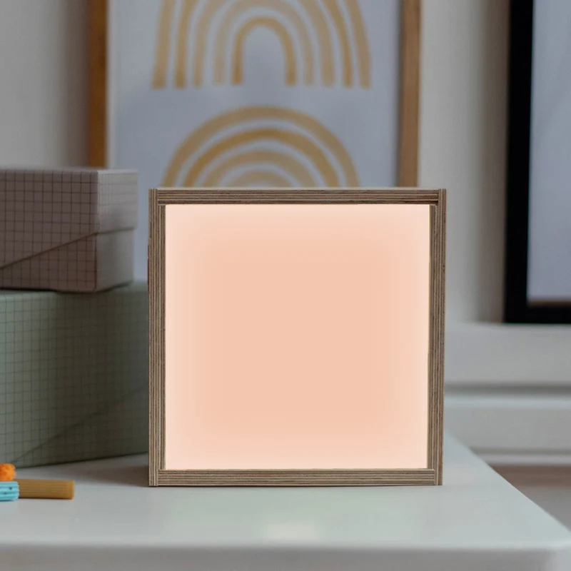 Veilleuse Cadeau Enfant personnalisé Rose poudré