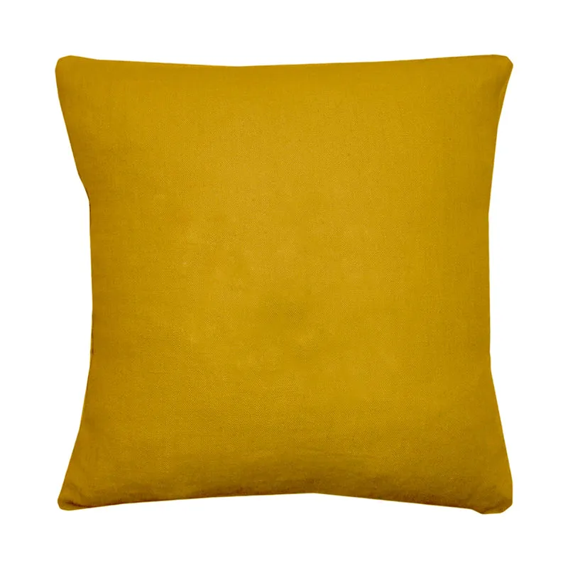 Coussin Cadeau Fête des Mères / Grand-mères personnalisé Jaune moutarde Lin