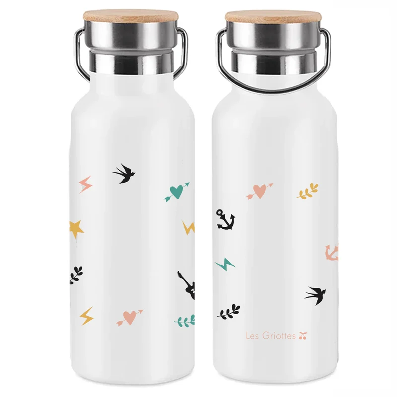 Gourde isotherme Adulte personnalisée Motifs Tatoo 500ml