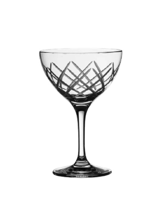 6 verres à Martini Diamond Cut