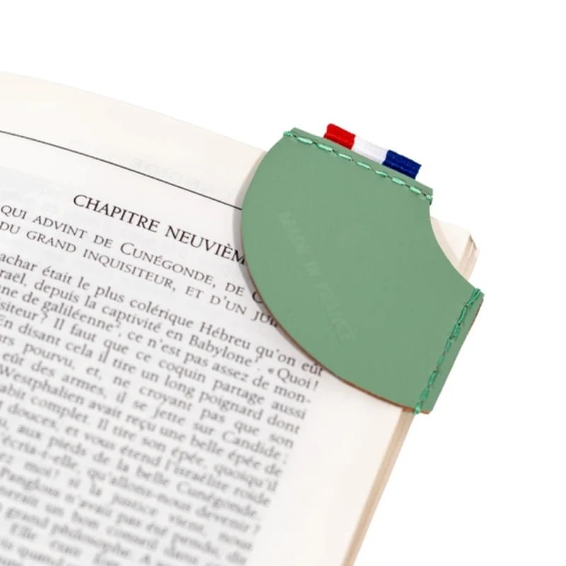 Marque-page en cuir recyclé pour coin de page personnalisable 🇫🇷