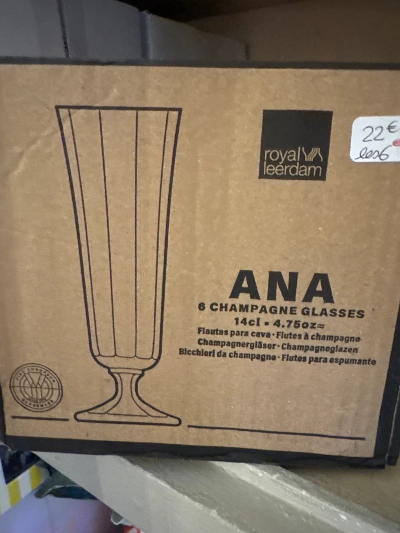 Flûtes à champagne ANA 14cl Bastide boîte de 6