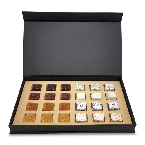 Coffret "Tentation" 24 pâtes de fruits et caramels Le Petit Carré Gourmand® personnalisable 🇫🇷