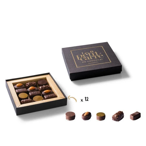 Coffret "Douceur" 12 chocolats Le Petit Carré Gourmand® personnalisable 🇫🇷
