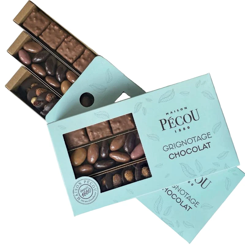 Coffret de Mendiants, Rochers et Enrobés 220g Maison Pécou® 🇫🇷