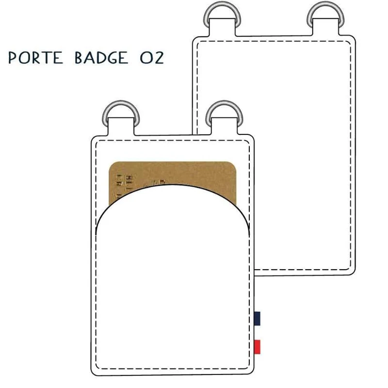Porte-badge tour de cou en cuir recyclé♻️ personnalisable 🇫🇷