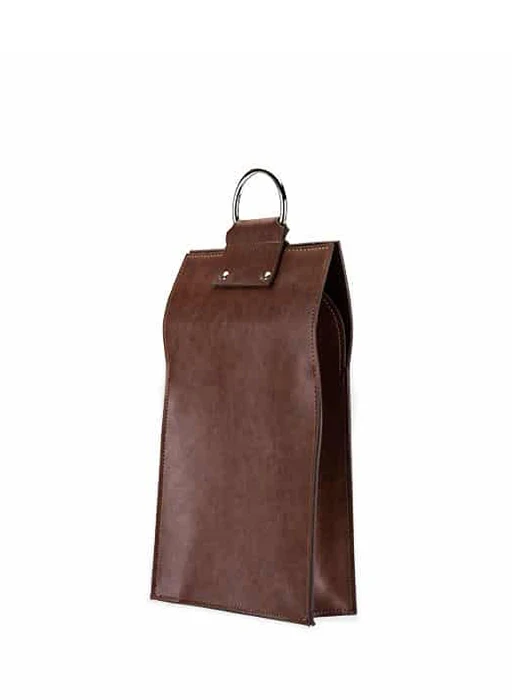 Sac de transport 2 bouteilles brun - Viski