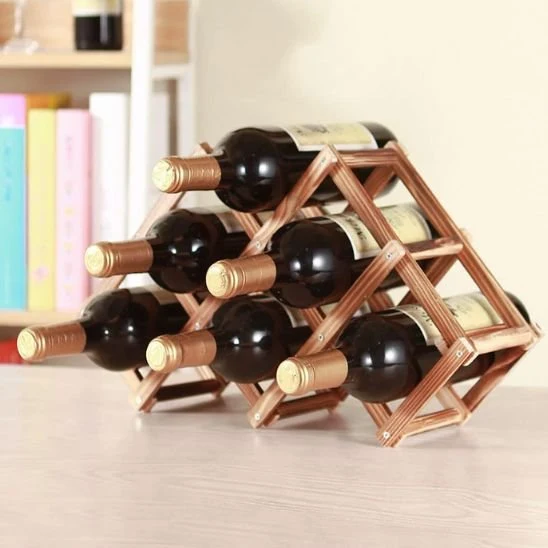 PORTE BOUTEILLE VIN | Pliable en bois