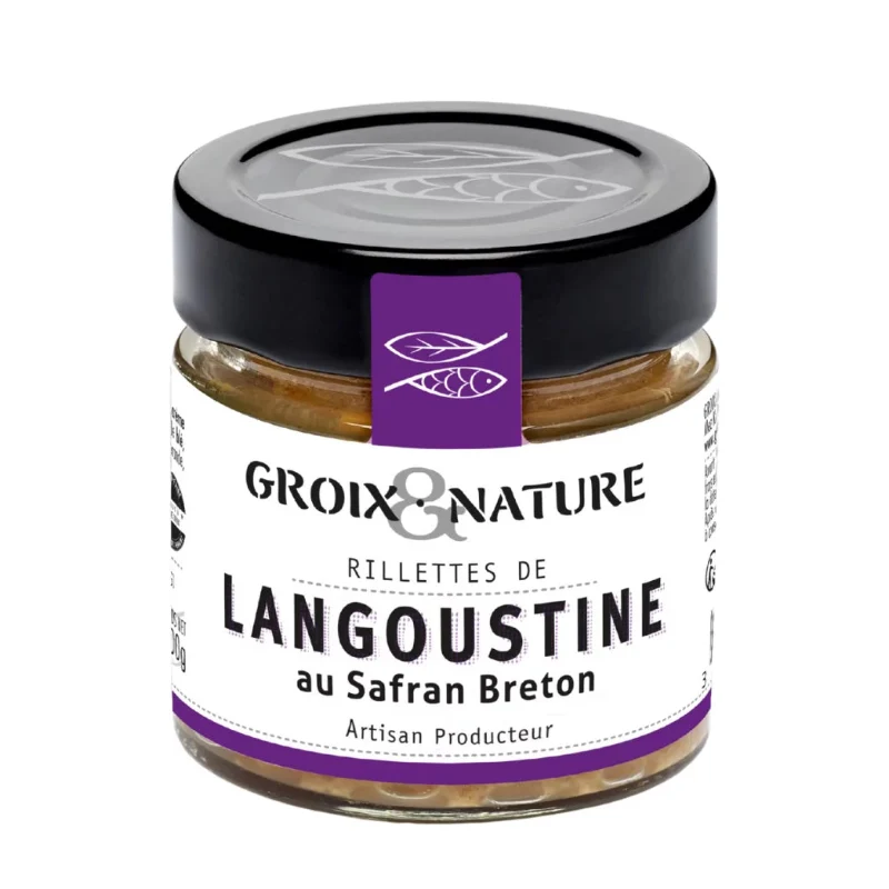 Rillettes de Langoustine au Safran Breton 100g Groix et Nature
