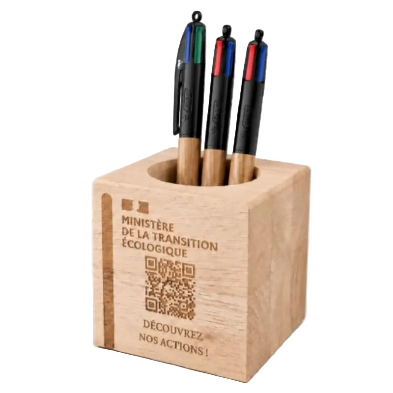 Pot à crayons en bois personnalisé 🇫🇷