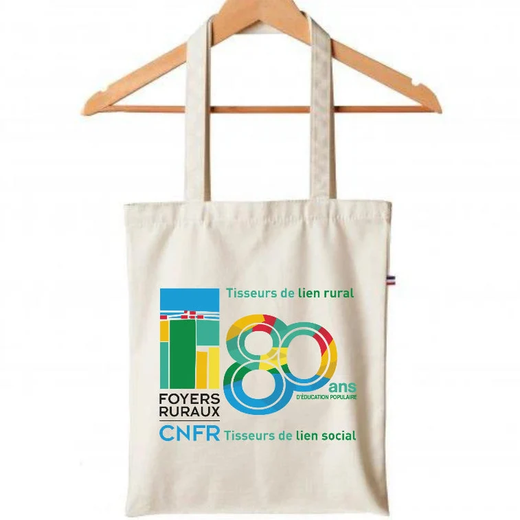 Tote bag en coton écru personnalisable 🇫🇷