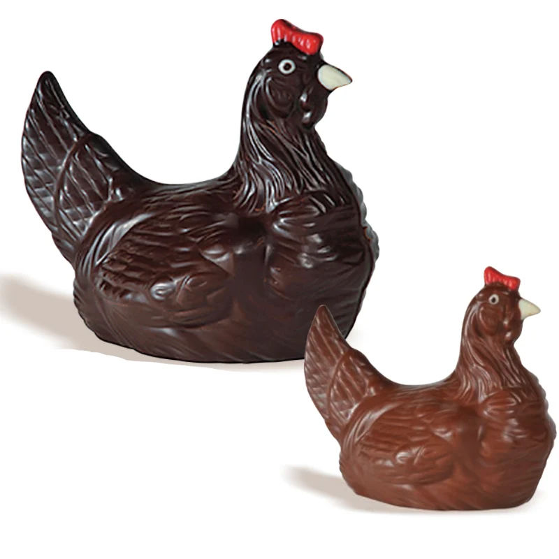 Moulage poule de Pâques chocolat noir ou lait 140g Guisabel® 🇫🇷