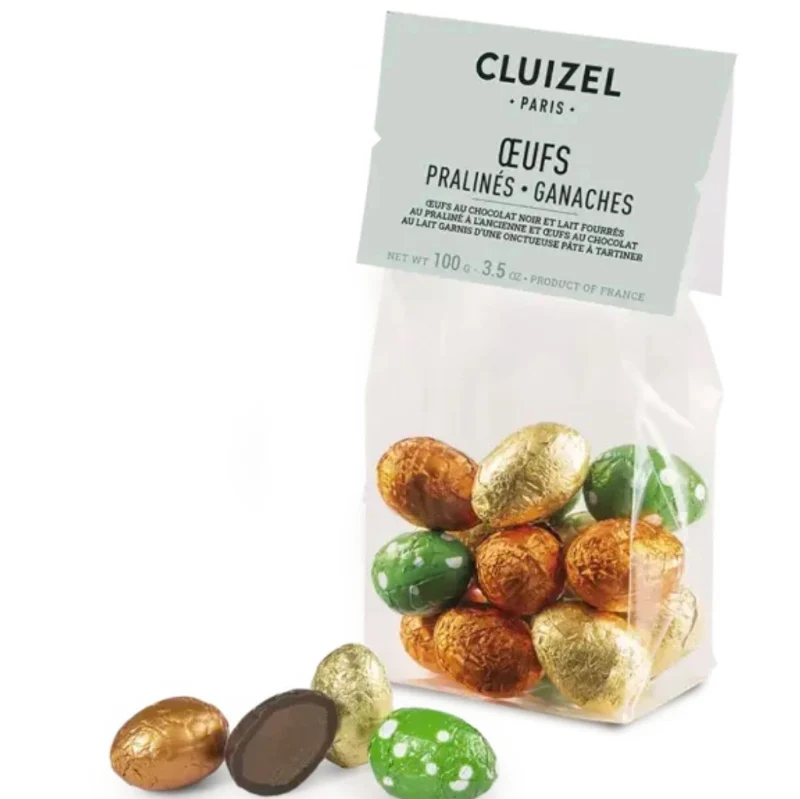 Sachet d'oeufs pralinés et ganache chocolat 100g CLUIZEL® 🇫🇷
