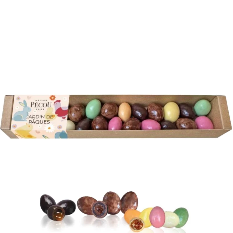 Réglette d'oeufs fourrés "Jardin de Pâques" 130g Maison Pécou® 🇫🇷