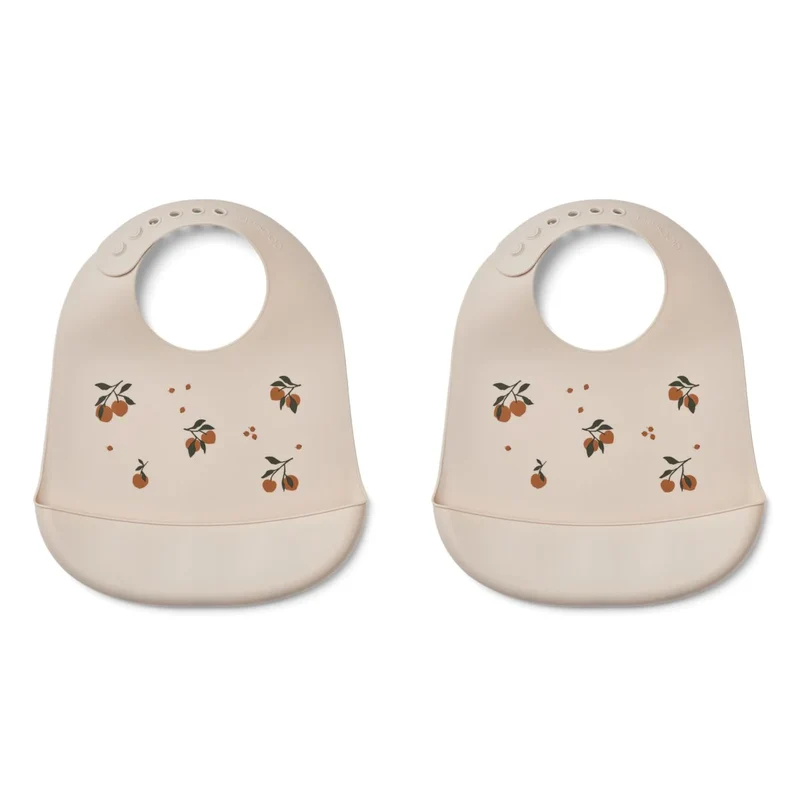 Lot de 2 Bavoirs Tilda Bib Peach sandy