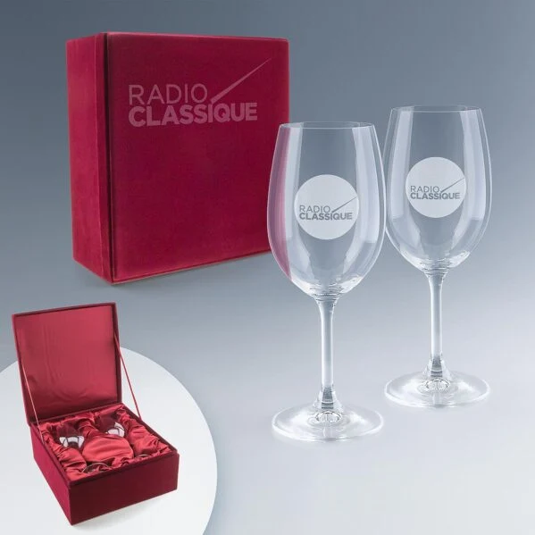 Coffret 2 verres à vin personnalisé 🇫🇷