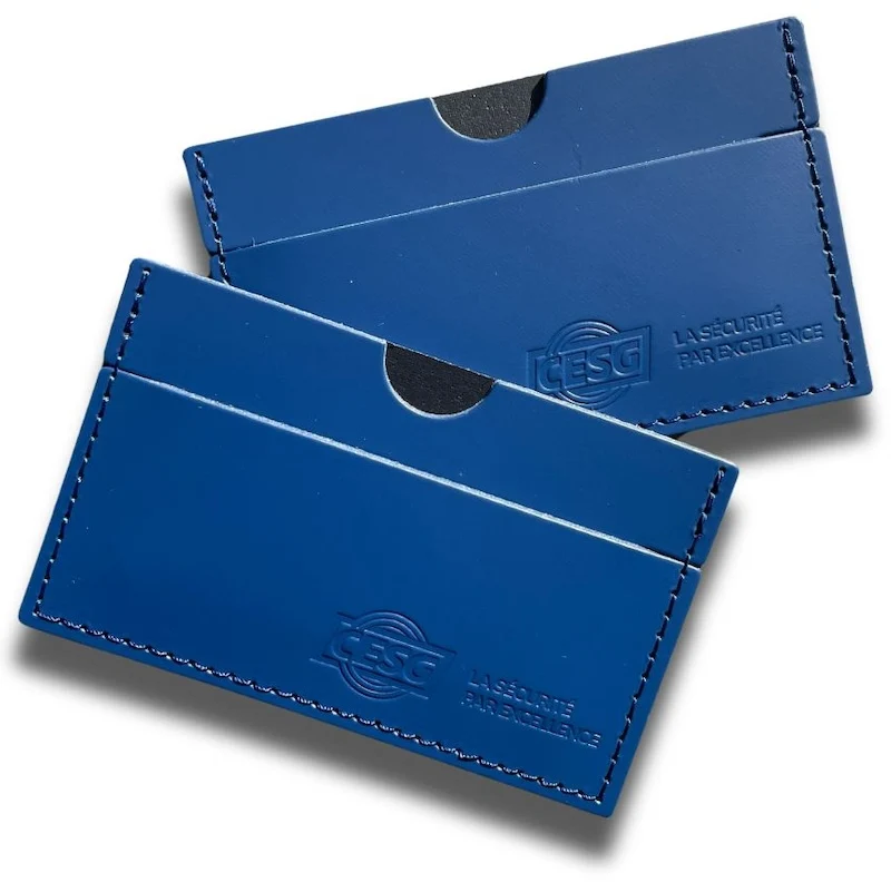 Porte-cartes 2 encoches en cuir recyclé ♻️ personnalisé 🇫🇷