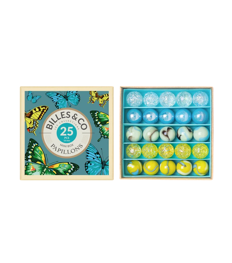 Coffret de 25 billes - Papillons