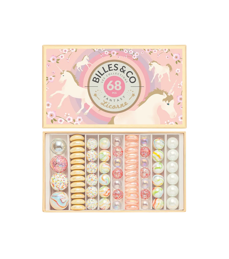 Coffret de 68 billes - Licorne