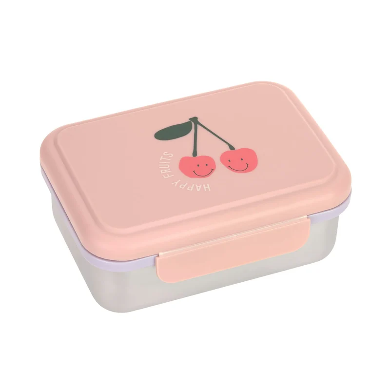 Boîte à goûter inox Happy Fruits Cherry