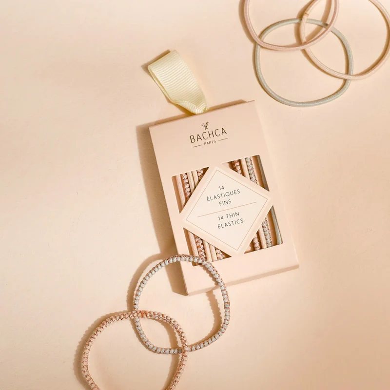 Élastiques fins pastel x14