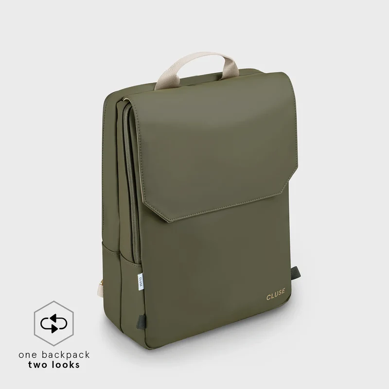 Sac à dos Le Réversible - Dark Green Moss - Gold Colour