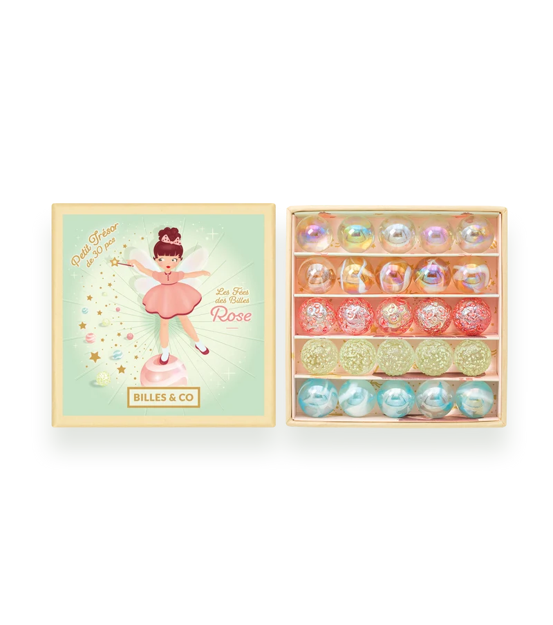 Coffret de 25 billes - Trésor de la Fée Rose