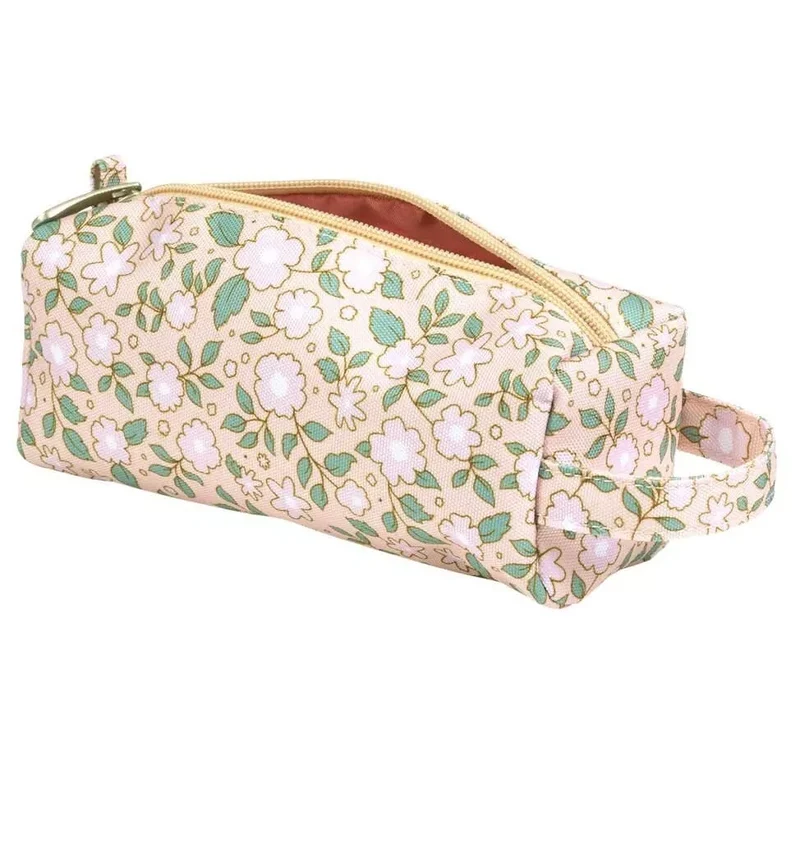 Trousse à crayons - Fleurs Rose