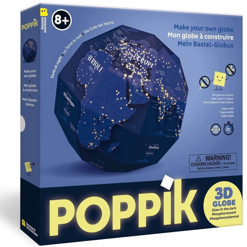 Globe à construire Phosphorescent - La Terre la nuit (8/14 ans)