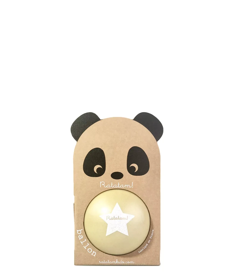 Ballon Panda Ecologique Jaune - 12cm