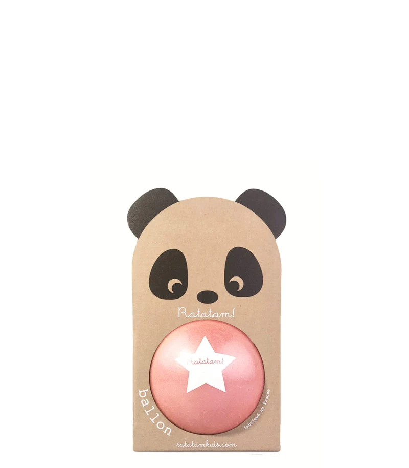 Ballon Panda Ecologique Rose - 12cm
