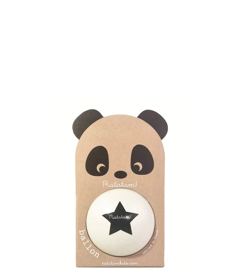 Ballon Panda Ecologique Blanc - 12cm
