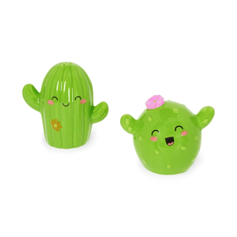 Ensemble Salière & Poivrière Céramique Cactus